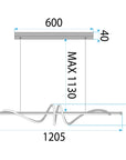 Lampa Wisząca Led Lhj023-cp 120 Cm Czarna 21