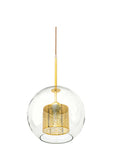 Lampa wisząca szklana loft APP556-1CP 30cm ZŁOTa 8