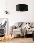Lampa Wisząca 36cm APP619-1CP Czarna