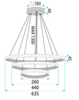 Lampa Sufitowa Wisząca Led Lhj042-cp3 Złota 5