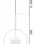 Lampa wisząca szklana loft APP556-1CP 30cm ZŁOTa 9