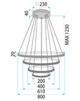 Lampa Wisząca Lhj014-cp4 Black 5