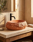 Umywalka nablatowa Rea Mika Terracotta 3