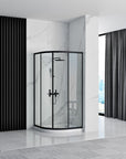 Kabina Prysznicowa REA Look Czarna Black 80x80 + brodzik Look Biały