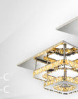 Lampa Sufitowa Kryształowa Plafon LED 24W Kwadratowa APP409-C APP410-C