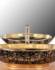 Umywalka nablatowa MARGOT BLACK/GOLD