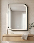Lustro ścienne LED ZONE 80X60 Czarny 7