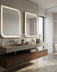 Lustro ścienne LED ZONE 80x60 Nikiel Szczotkowany 7