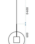 Lampa wisząca szklana loft APP555-1CP 25cm ZŁOTa