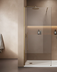 Kabina Prysznicowa Walk-in Rea Flexi Transparent / Brush Gold 130 6
