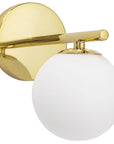Lampa Ścienna Kinkiet Szklana Kula APP684-1W Złota