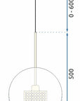 Lampa wisząca szklana loft APP559-1CP 30cm czarna