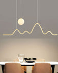 Lampa Wisząca Led Lhj034-cp 120 Cm Złota Szczotkowana 7