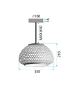 Lampa Wisząca Bambusowa APP1648-1CP 6