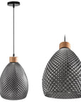 Lampa Sufitowa Szklana Retro APP897-1CP Czarna