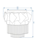 Lampa kryształowa wisząca APP1309-C złota 7