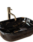 Umywalka nablatowa Rea Belinda Black Marble shiny 1