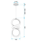 Lampa Wisząca Kryształowa Spirala Led G070-cp Złota 5