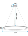 Lampa Wisząca Lhj003-cp 100 Cm Gold 5