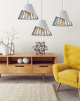 LAMPA SUFITOWA WISZĄCA KLOSZ METAL APP228-1CP BIAŁA