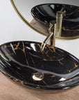 Umywalka nablatowa REA Pamela Black Marble Shiny 4
