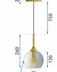 Lampa Sufitowa Wisząca Szklane Kule APP898-7CP 5