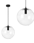 Lampa sufitowa wisząca szklana Lassi 25 cm APP307-1CP Czarna