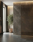 Kabina prysznicowa Walk-In Rea Flexi Brown / Brush Copper 120 4