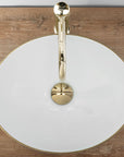 Umywalka nablatowa Rea Sofia White Gold Brush
