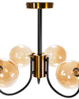 Lampa Sufitowa Wisząca Szklana APP1120-6CP Złota 7