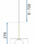 Lampa Wisząca klosz 10cm APP939-1CP Złota
