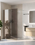Kabina prysznicowa Walk-In Rea Flexi Brown / Chrome 140 3