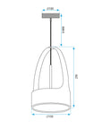 Lampa wisząca LED APP1187-CP Wood Rose Gold