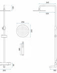 Zestaw Prysznicowy Natryskowy Rea Lungo czarny metaliczny z termostatem