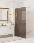 Kabina prysznicowa Walk-In Rea Flexi Brown / Gold 90 1