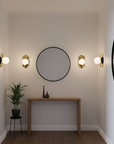LAMPA ŚCIENNA KINKIET APP1411-W CZARNO/ZŁOTA 6