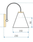 LAMPA ŚCIENNA KINKIET FOREST APP932-1W Czarna