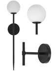 LAMPA KINKIET NOWOCZESNY 52cm APP577-1W CZARNa 1
