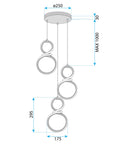 Lampa Wisząca Led G073-3cpr Złota 9