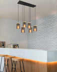 Lampa Sufitowa Wisząca APP1813-6CP Frosted Grey 4