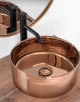 Umywalka nablatowa Rea Ida Rose Gold