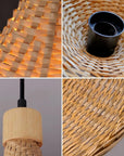 Lampa Wisząca Bambusowa APP1642-1CP 30cm 7