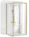 Kabina Prysznicowa Przyścienna Rapid Slide Brush Gold 130x80