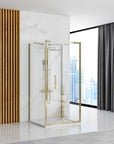 Kabina Prysznicowa Przyścienna Rapid Fold Gold 80x80