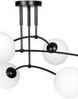 LAMPA WISZĄCA SUFITOWA CZARNY MAT APP1576-6C