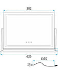 Lustro LED Studio White 58x45 8