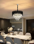 Lampa Wisząca z Kryształami G063-CP 50cm Czarna 8