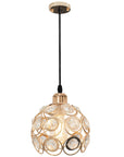 LAMPA WISZĄCA SUFITOWA KRYSZTAŁOWAA APP208-1C Złota