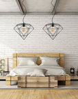 LAMPA WISZĄCA DIAMENT METAL LOFT APP563-1CP Czarna