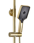 Zestaw Prysznicowy REA SOUL Czarny / Złoto Szczotkowane Black/Gold Brush